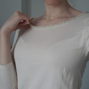 Ann Taylor pearly beaded top